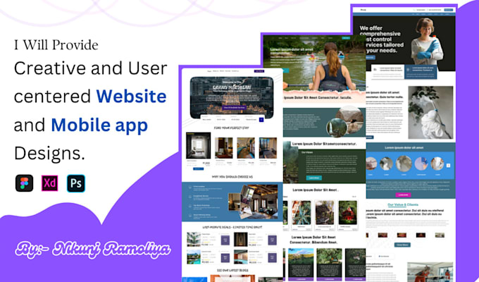 Bestseller - do awesome website ui ux design, figma website design