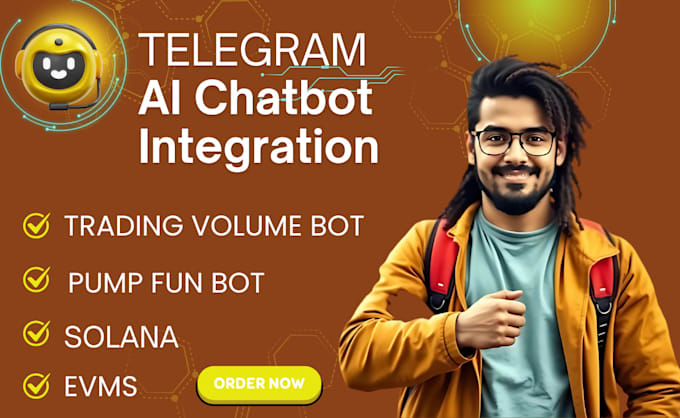 Gig Preview - Create telegram bot for solana pump fun bot, evms trading volume bot ai chatbot