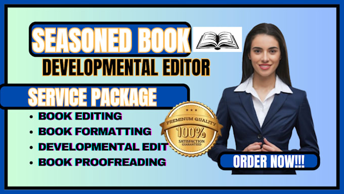 Gig Preview - Be your professional proofreader and developmental book editor,