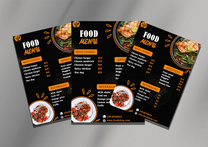 Gig Preview - Do food flyer , food menu , restaurants menu design