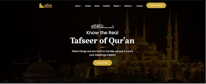 Gig Preview - Create non profit islamic website