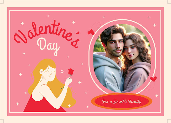 Gig Preview - Design personalized valentines day photo card