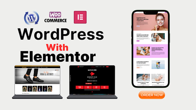 Gig Preview - Develop wordpress website with elementor or woocommerce and post type