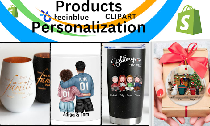 Gig Preview - Etsy shopify zakeke zepto store teeinblue customily configuration personalize