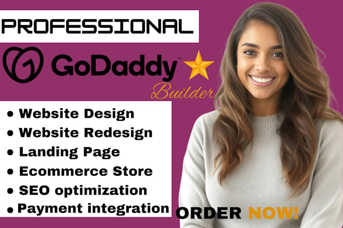 Gig Preview - Design or redesign godaddy website develop godaddy business website godaddy ssl