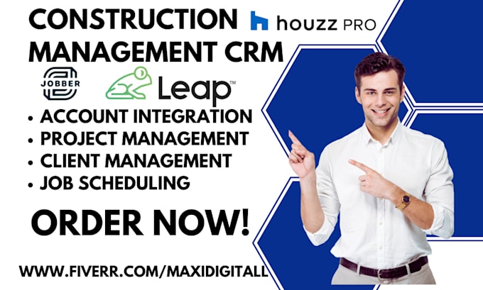 Gig Preview - Do construction management CRM leap jobber service titan houzz pro sinc revit