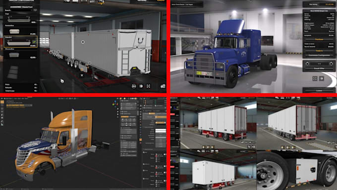 Gig Preview - Do ets ats mod skin, trailers liveries ets2 beamng ats ets2 beamng assetto corsa