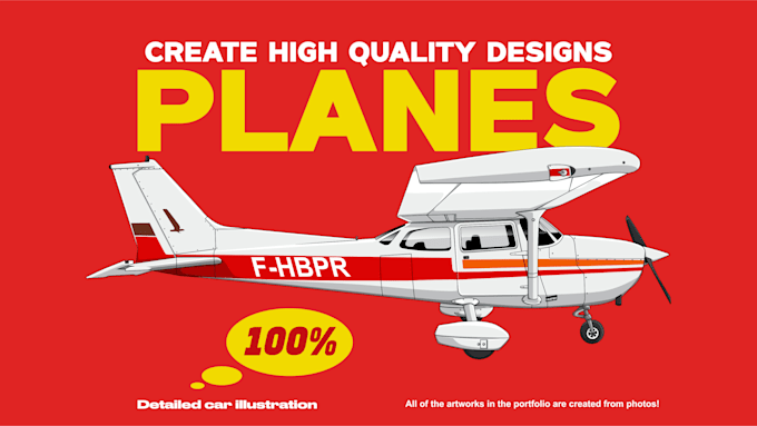 Gig Preview - Create stunning vector illustrations of airplanes for you