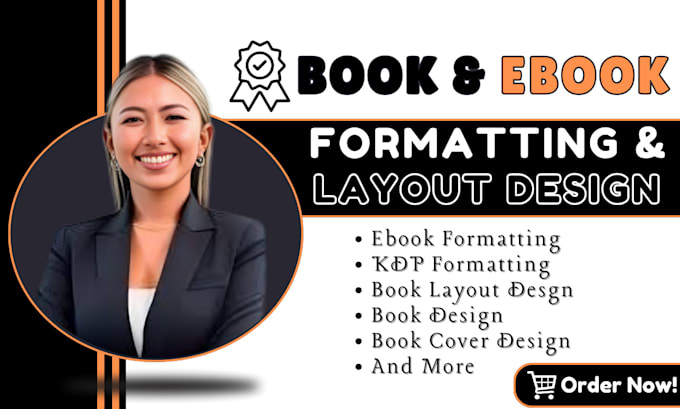 Gig Preview - Do book and ebook formatting and layout design book typesetting for amazon kdp