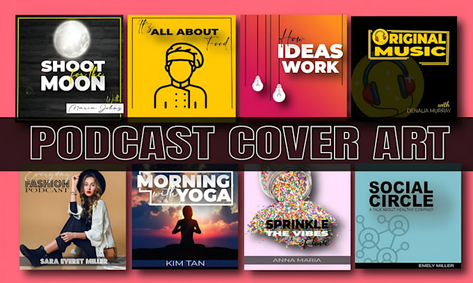 Bestseller - make modern podcast cover art, podcast logo design and any graphic design