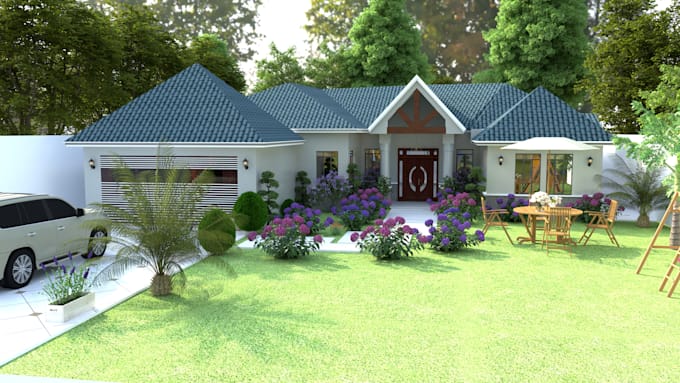 Gig Preview - 3d house exterior modeling, architectural rendering