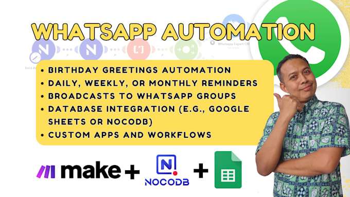 Bestseller - help you set up whatsapp automation using make com and API