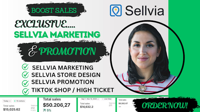 Gig Preview - Do sellvia shopify marketing build tiktok shop and shopify dropshipping store