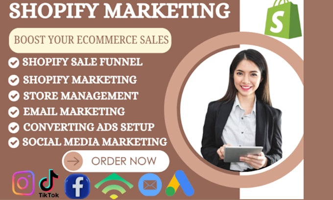 Gig Preview - Do complete shopify marketing to boost shopify sales