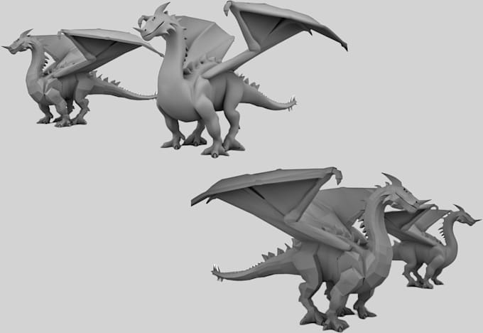 Gig Preview - 3d animal model animation dragon model 3d animal design fur game or animation