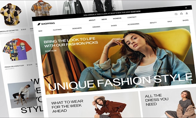 Gig Preview - Build stunning boutique website, luxury website, jewelry store, fashion store