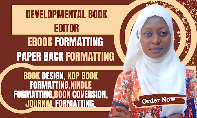 Gig Preview - Do developmental book editor, ebook formatting, copy edit, kdp book publishing