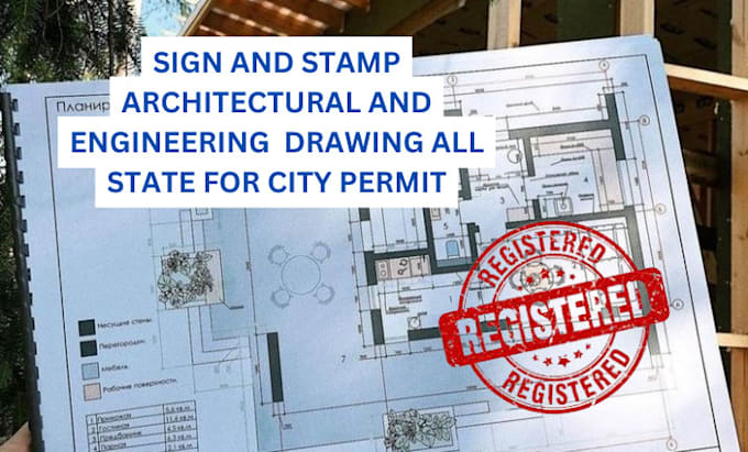 Gig Preview - Do texas, california, florida,la,ca, pe stamp, city permit structural floor plan