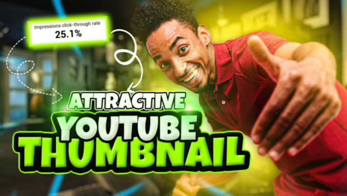 Gig Preview - Design attractive clickbait youtube thumbnail