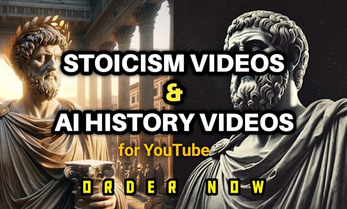 Gig Preview - Create a monetizable stoic or stoicism motivational video for youtube growth