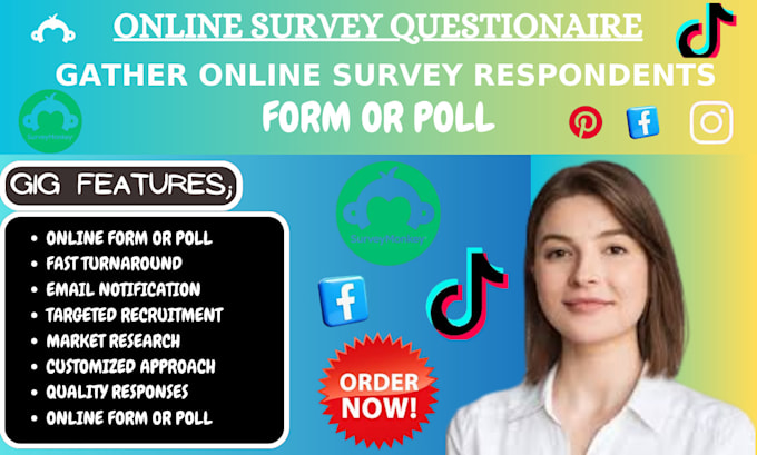 Gig Preview - Gather online survey respondents to fill online survey