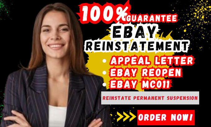 Gig Preview - Reinstate your suspended ebay account remove mc011 restriction ebay reopen