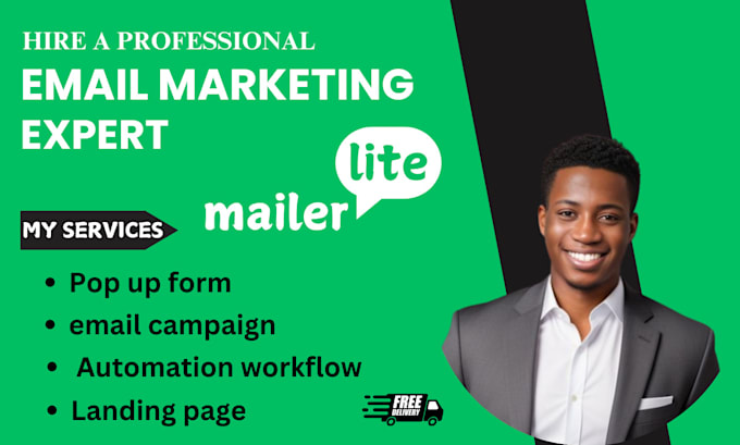 Gig Preview - Set up mailerlite, automation, optin forms and landing page campaign