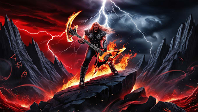 Gig Preview - Create a powerful and dynamic animated metal lyric video