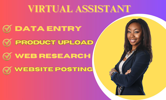 Gig Preview - Be your business virtual assistant and web researcher for data entry,ms excel