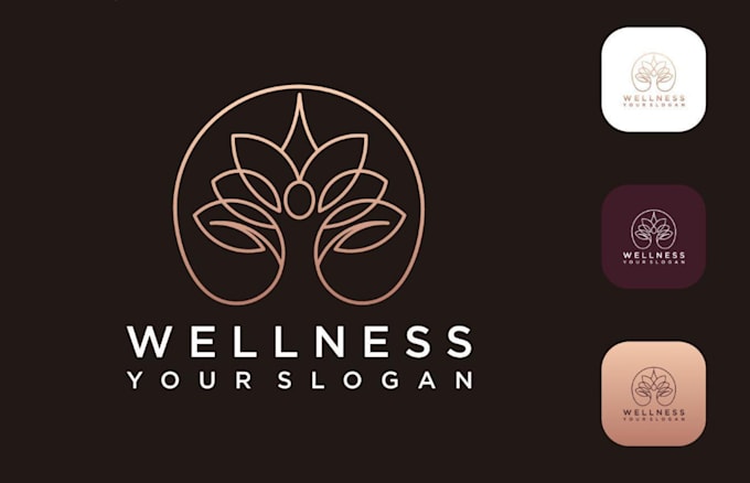 Gig Preview - Draw fashion spa yoga wellness beauty and health logo