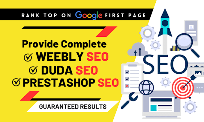 Gig Preview - Do complete weebly, duda, prestashop website seo for google top ranking