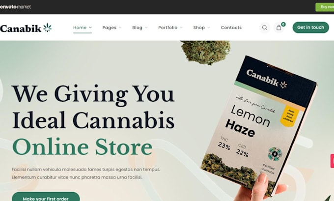 Gig Preview - Design cbd product shopify store hemp product cbd shopify website