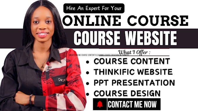 Gig Preview - Create online course content elearning course creation on thinkific