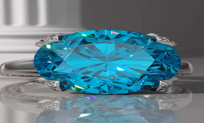 Gig Preview - Do   jewel ring, blue diamond animated video jewelry or images