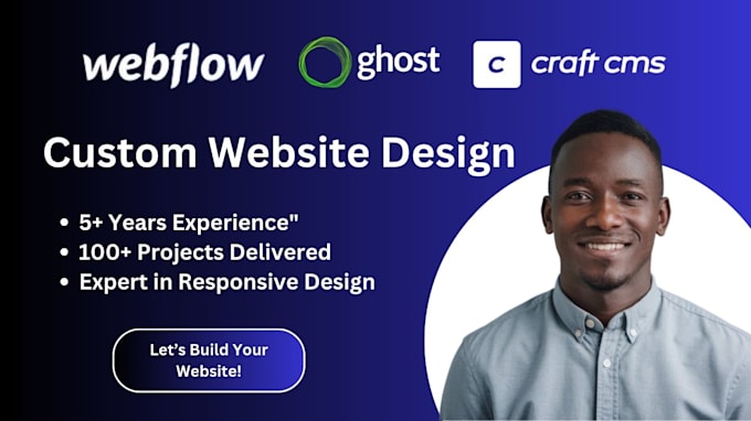 Gig Preview - Build website using craft cms, ghost cms, webflow membership, webflow website