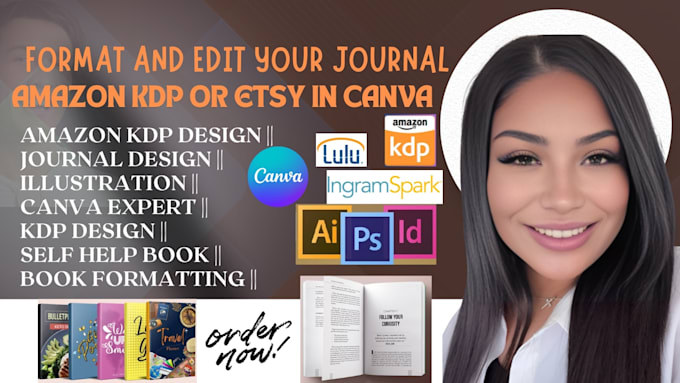 Bestseller - professionally format  and edit your journals for amazon KDP or etsy using canva