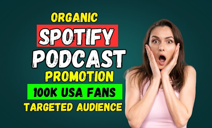 Gig Preview - Do spotify podcast promotion to USA audience organically to get more subscribers