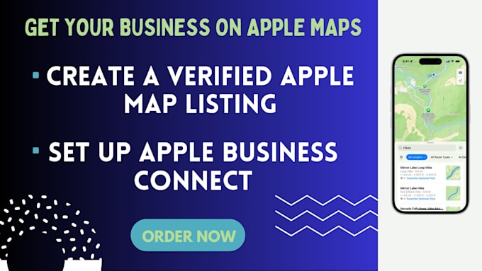 Gig Preview - Do apple map listing setup apple business connect and optimize for local seo