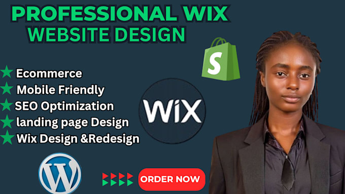 Gig Preview - Design redesign and optimize your wix website ecommerce store and seo