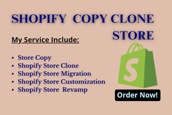 Gig Preview - Revamp copy or clone any branded shopify dropshipping store