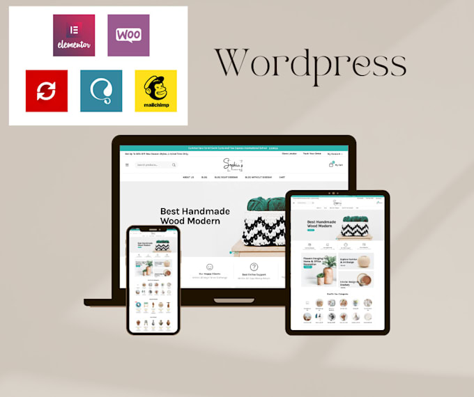 Gig Preview - Develop responsive wordpress website or ecommerce store