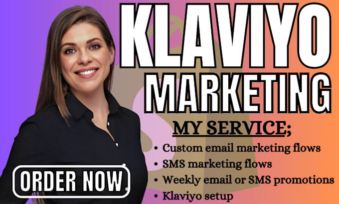 Gig Preview - Setup klaviyo email and sms marketing flows for ecommerce, klaviyo marketing