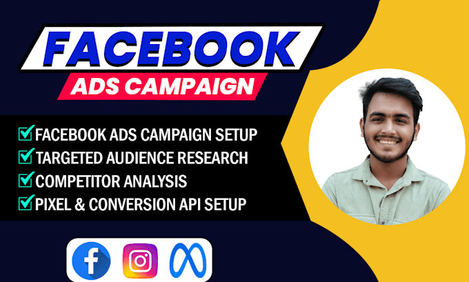 Gig Preview - Setup and manage meta ads campaign for facebook and instagram