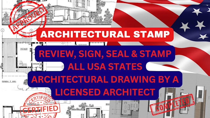 Gig Preview - Do pe stamp and seal your architectural drawings floor plan city permit in USA