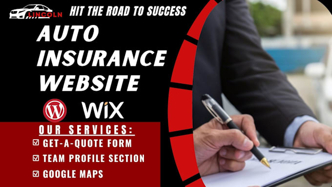 Gig Preview - Build high quality auto insurance website car insurance website car loan website