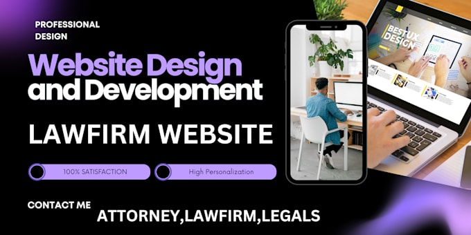 Gig Preview - Design law firm website  attorney, lawyer legal websites with wordpress and SEO