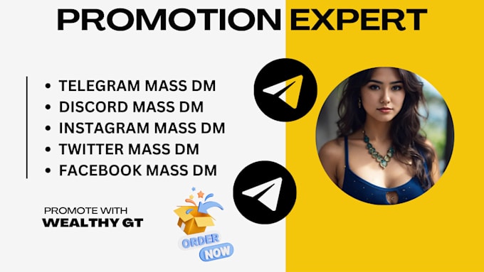 Gig Preview - Telegram mass dm, promotion, mass dm, telegram promotion