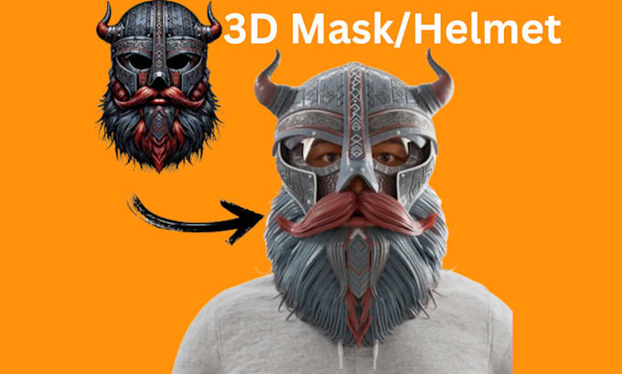 Gig Preview - Sculpt 3d mask, image to 3d, 3d helmet cosplay armor pepakura for 3d printing