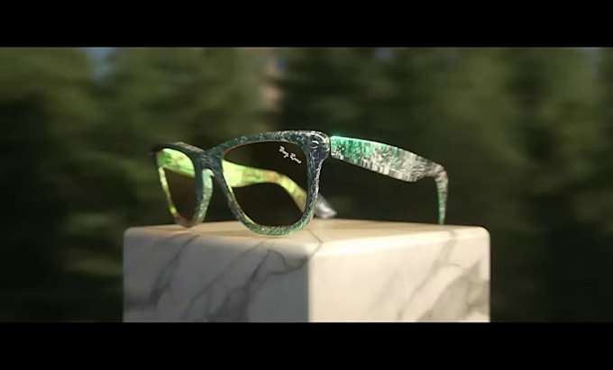 Gig Preview - 3d sunglass design 3d eyewear animation 3d goggle model