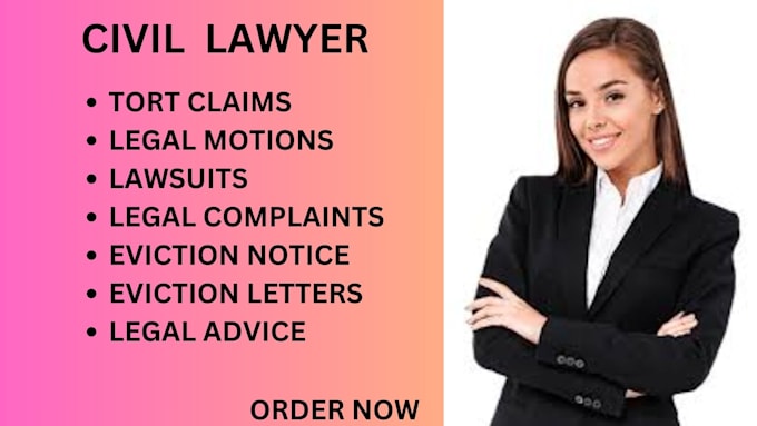 Bestseller - be your civil lawyer for tort claims,contract breaches, landlord tenant dispute